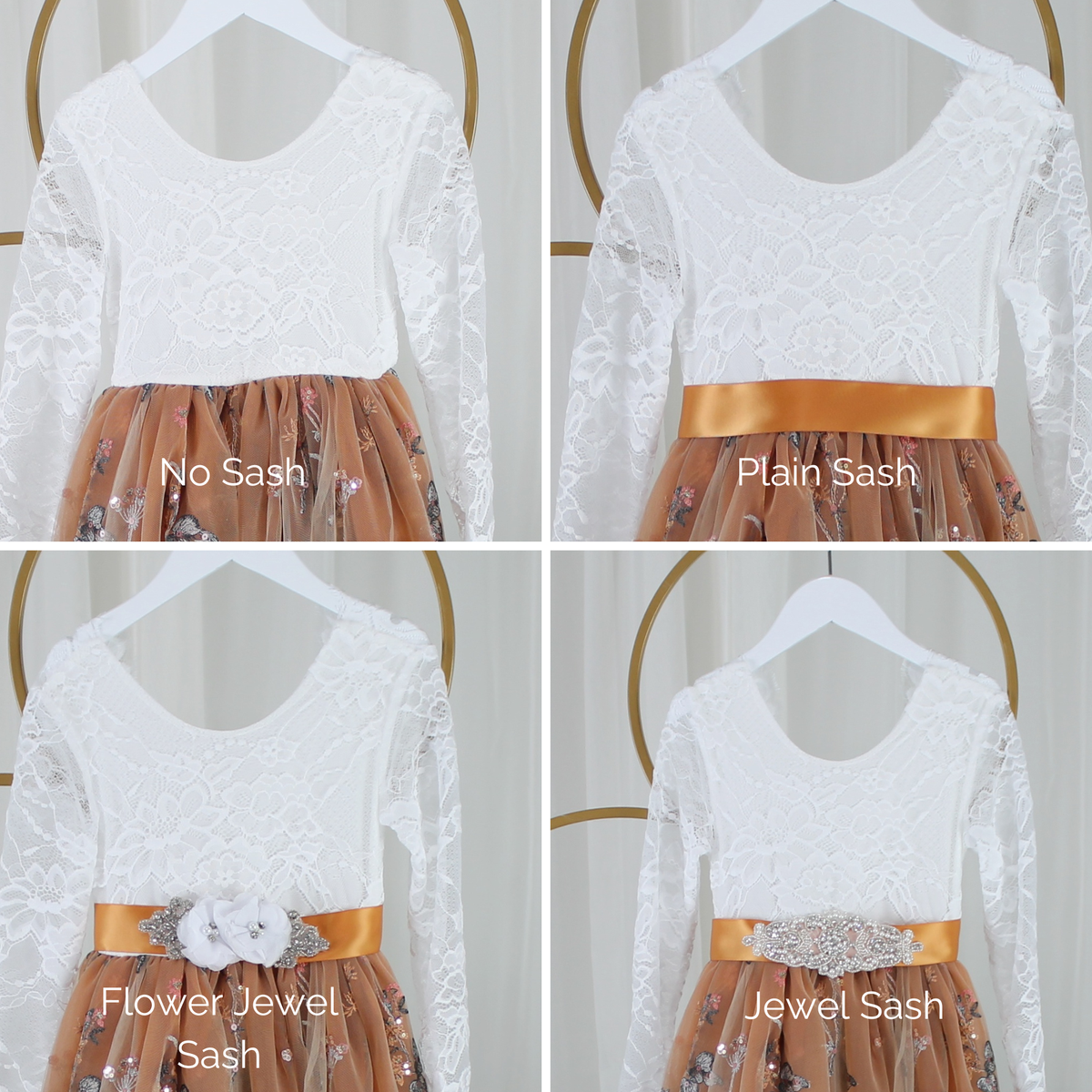 sash choices for dress.