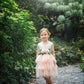 The Daisy - Light Peach Dress - Sleeveless - Flower Sash