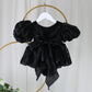 black baby girl dress in organza
