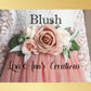 Blush flower girl sash