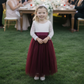 The Tulip - Burgundy Flower Girl Dress - Flower Sash
