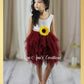 Sunflower flower girl dress for spring or summer wedding