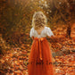 flower girl dress in burnt orange