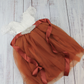 The Jasmine - Burnt Orange Flower Girl Dress - Short Sleeve