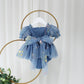 The Wildflower - Baby Floral Dress - Dusty Blue