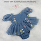 The Wildflower - Baby Floral Dress - Dusty Blue