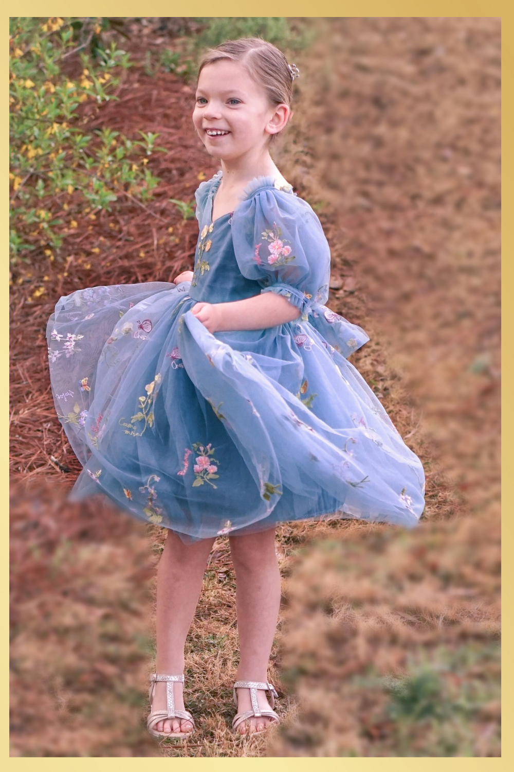 Girls  Blue Easter Dress