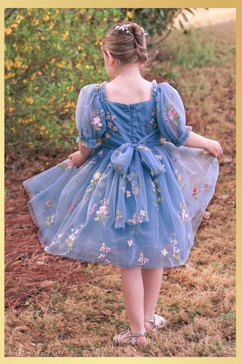 Blue Easter Dress for Girls and baby girls