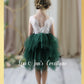 Girls Christmas Dress in Hunter Green