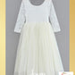 Ivory flower girl dress in a bohemian style