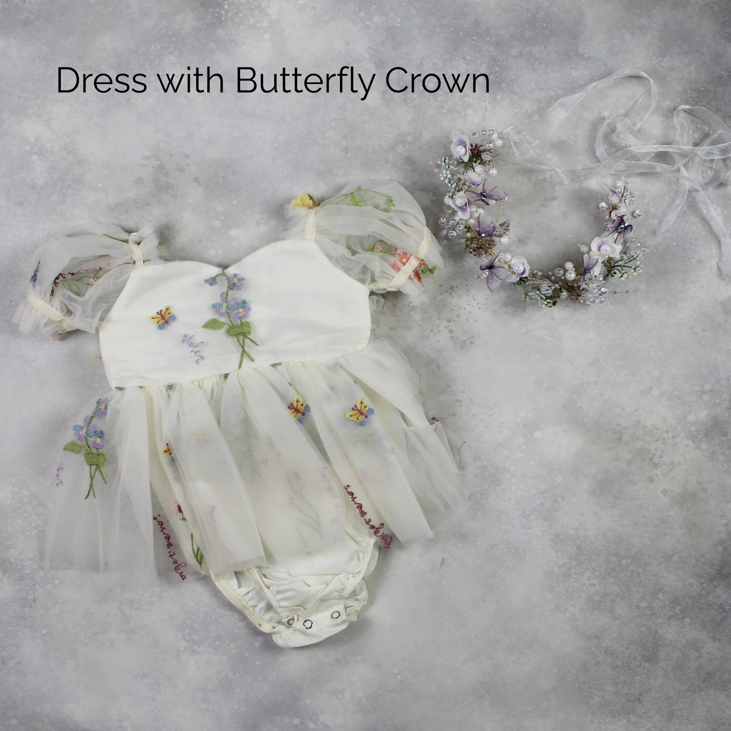 The Wildflower - Baby Floral Dress - Ivory