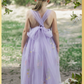 big bow flower girl dress in lavender