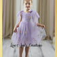 Flower girl dress with floral embroidery