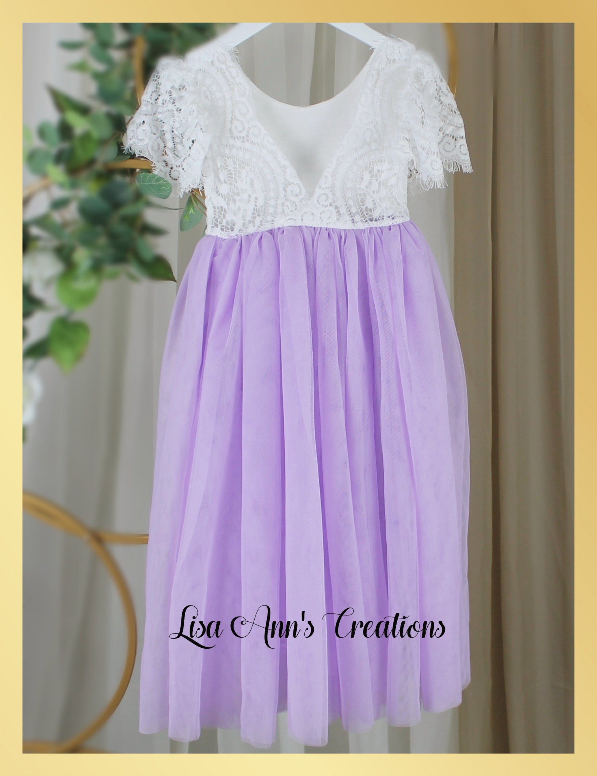 Flower Girl Dress in tulle and lace