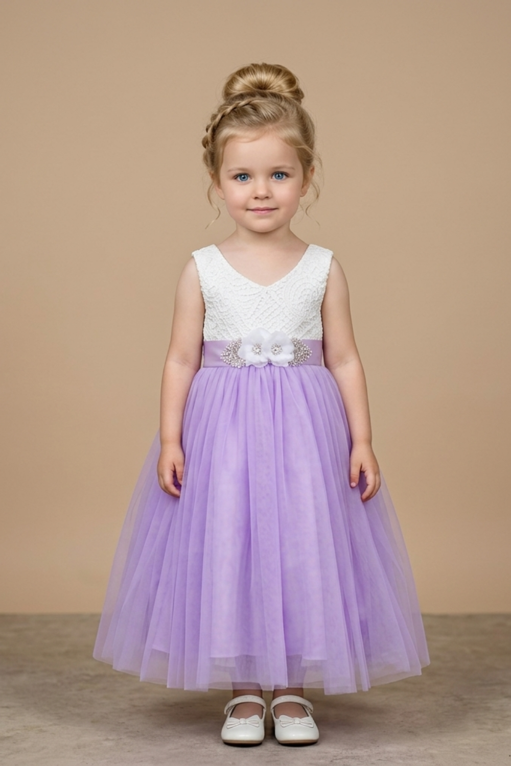 flower girl dress in lavender