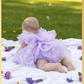 1st birthday romper for baby girl in a lavender ombre butterfly for fairy first birthday. 