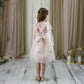 Pink Flower Girl Dress with embroidery flowers in tulle
