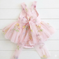 The Gardenia - Girls Floral Embroidery Dress - Light Pink