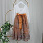 The Zinnia - Girls Floral Dress - Burnt Orange