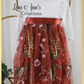 flower girl dress in rust floral