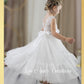 White Flower Girl Dress in lace and tulle