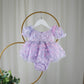 1st birthday romper for baby girl in a lavender ombre butterfly for fairy first birthday. 