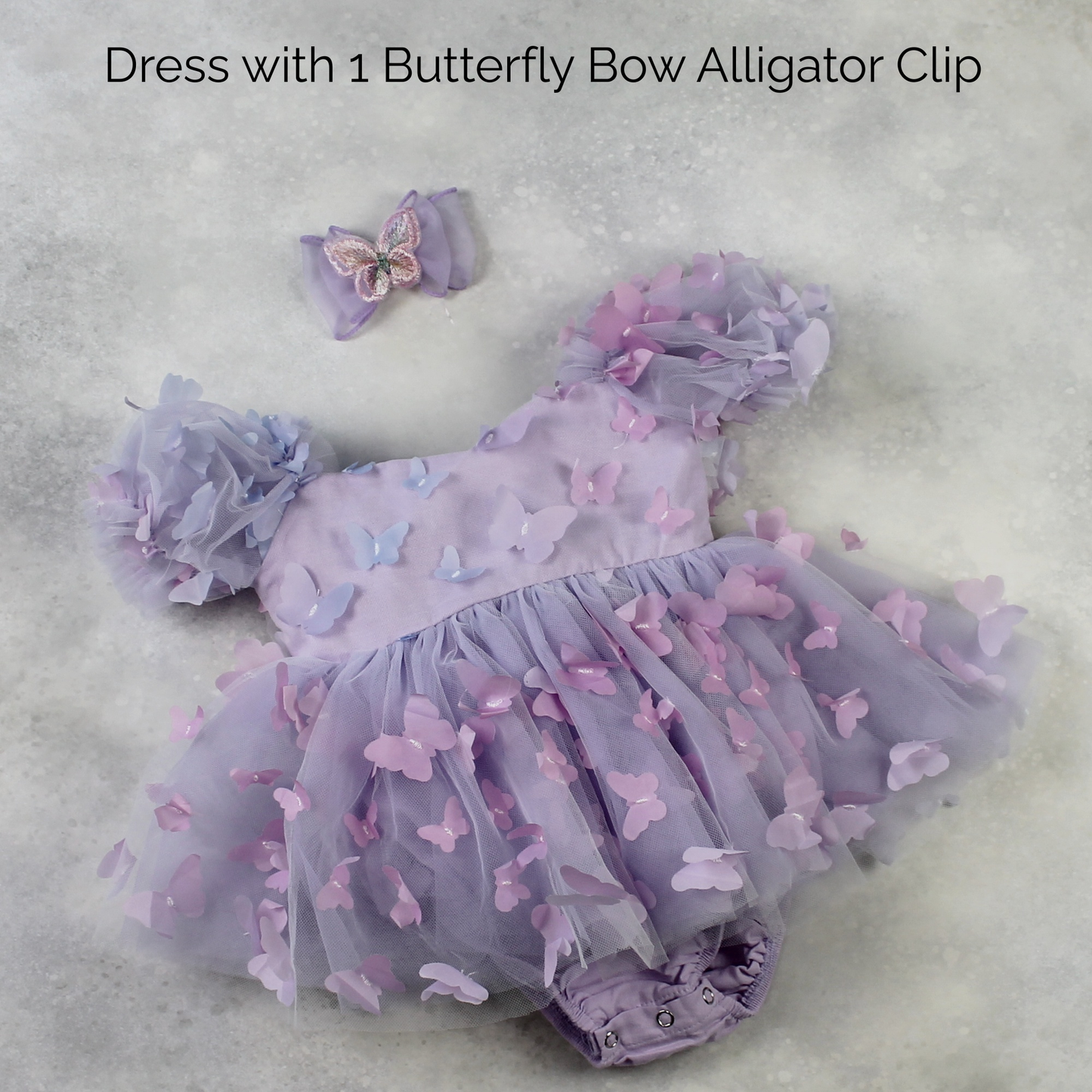 1st birthday romper for baby girl in a lavender ombre butterfly for fairy first birthday. 