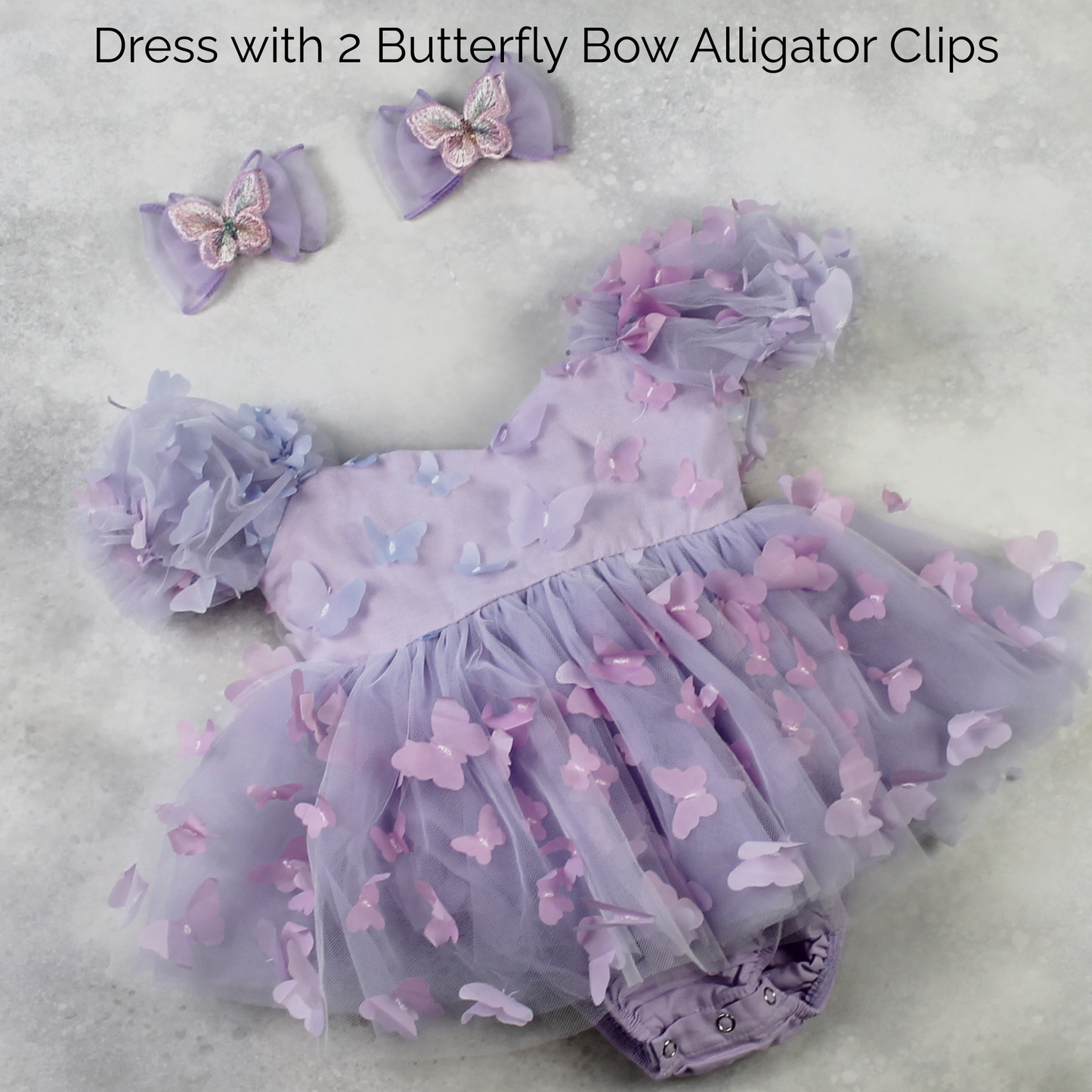 1st birthday romper for baby girl in a lavender ombre butterfly for fairy first birthday. 