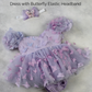 1st birthday romper for baby girl in a lavender ombre butterfly for fairy first birthday. 