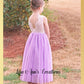 summer wedding with a lavender flower girl dress