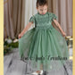 Full Length cap sleeve flower girl dress