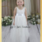 flower girl dress in white tulle