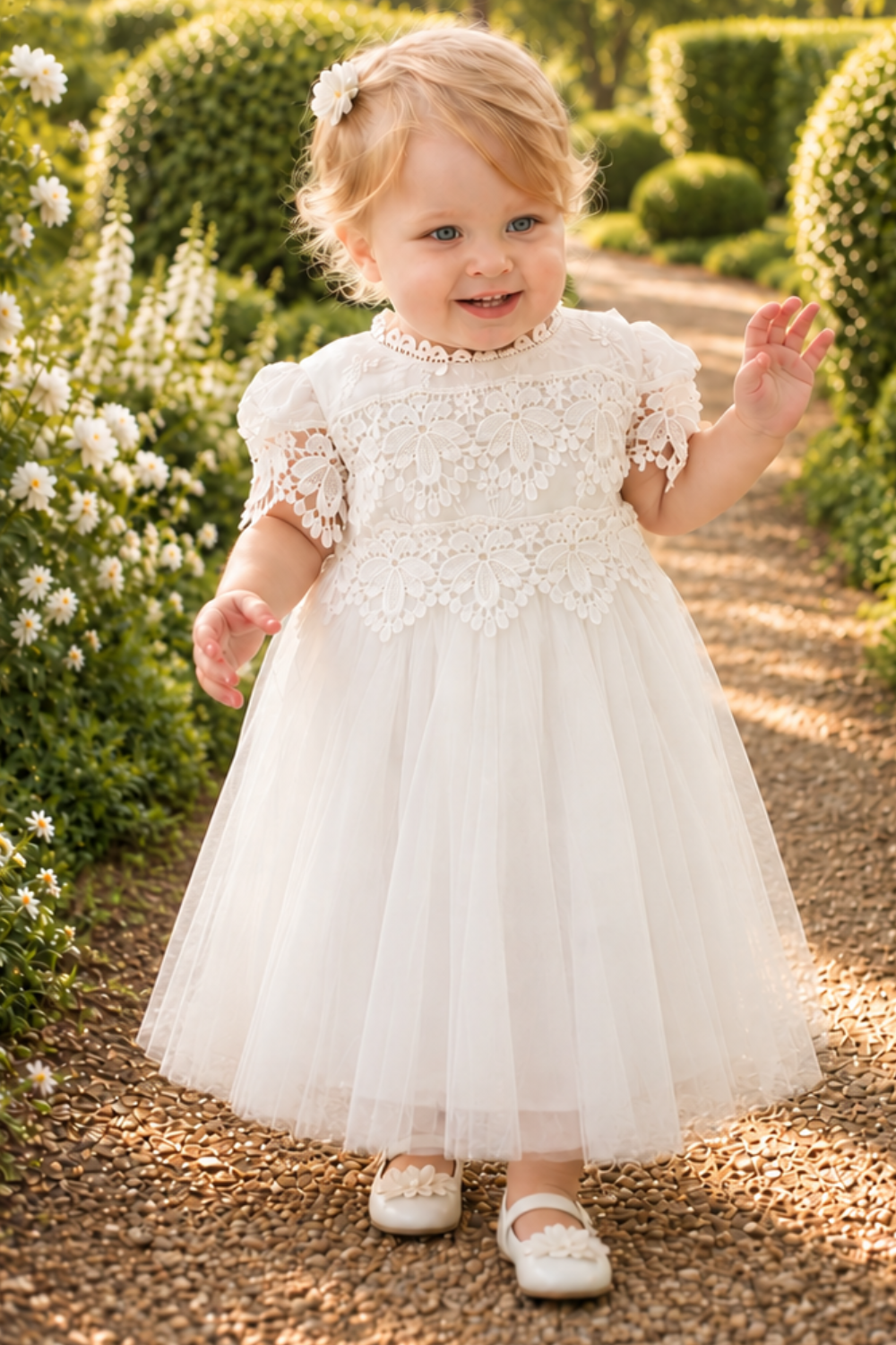 The Buttercup - White Dress - Short Sleeve