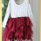 Baby flower girl dress burgundy