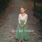 Sage Flower girl dress in tulle and white lace 