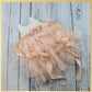 Junior bridesmaid light peach flower girl dress sleeveless and knee length