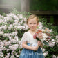 Short sleeve flower girl dress dusty blue tulle junior bridesmaid