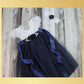 wedding outfit navy blue flower girl dress