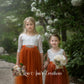 Junior Bridesmaid Dress Burnt Orange