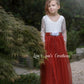 Rust Flower Girl Dress tulle junior bridesmaid